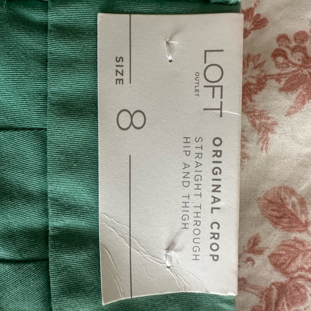 LOFT Teal Original Crop Pants